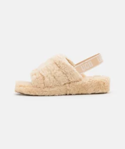 UGG FLUFF YEAH FUZZ SUGAR - Slippers - Natural