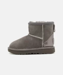 UGG CLASSIC MINI SHINE - Classic Ankle Boots - Charcoal
