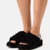 UGG FLUFF YEAH FUZZ SUGAR - Slippers - Black