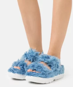UGG FLUFF SUGAR - Platform Sandals - Blue