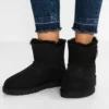 UGG MINI BAILEY BUTTON - Ankle Boots - Black