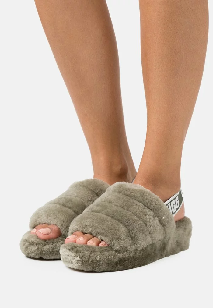 UGG FLUFF YEAH SLIDE - Platform Sandals - Burnt Olive