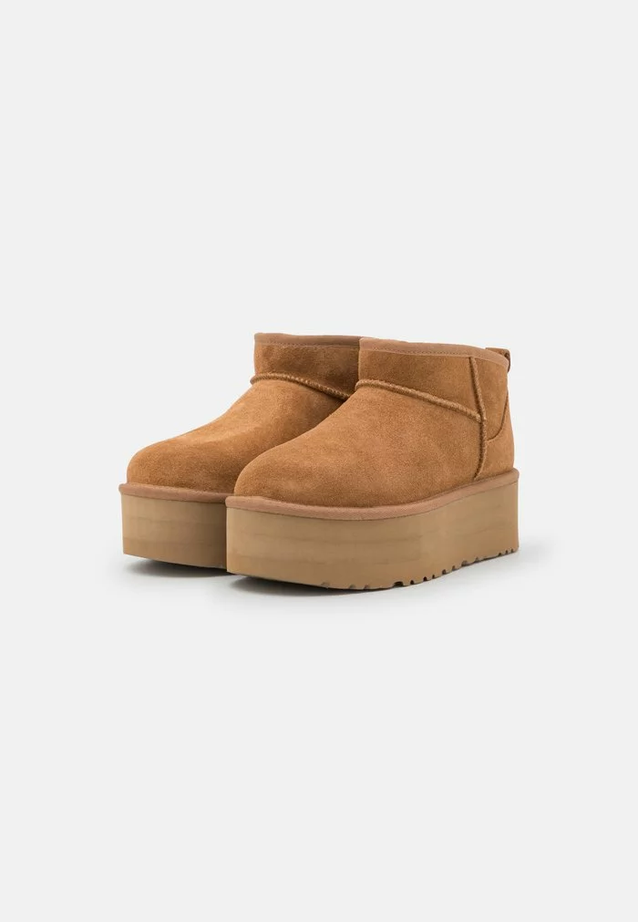 UGG CLASSIC ULTRA MINI PLATFORM - Platform Ankle Boots - Chestnut - Image 3