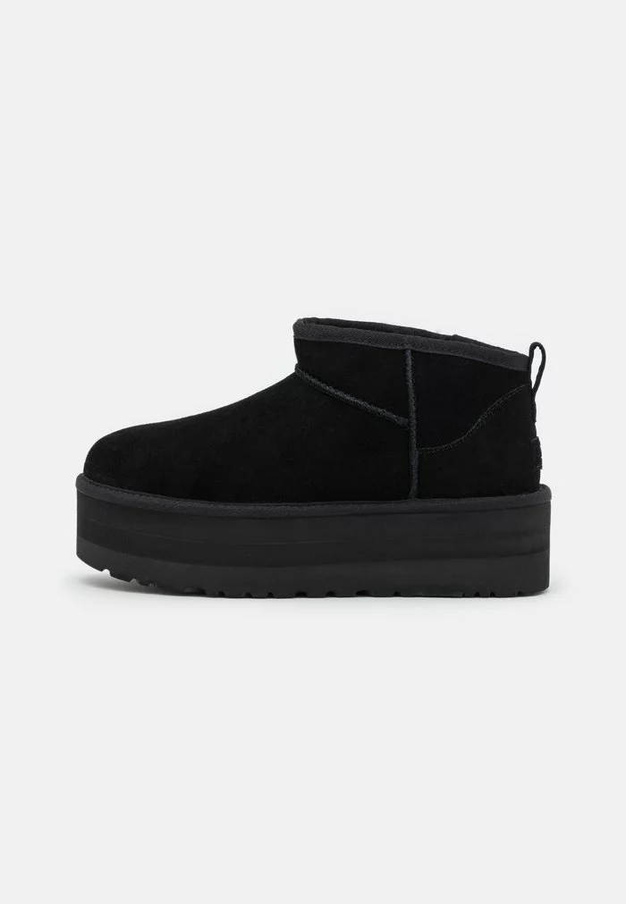 UGG CLASSIC ULTRA MINI PLATFORM - Platform Ankle Boots - Black