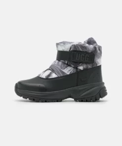 UGG YOSE PUFF MARBLE - Winter Boots - Black/white