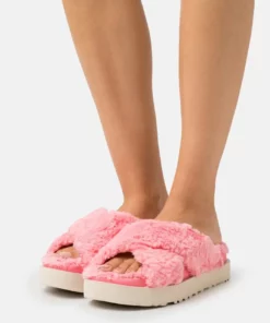 UGG FUZZ SUGAR CROSS SLIDE - Mules - Pink Jasmine