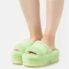 UGG FLUFFITA CLEAR - Slippers - Parakeet Green