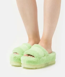 UGG FLUFFITA CLEAR - Slippers - Parakeet Green
