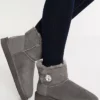 UGG MINI BAILEY BUTTON BLING - Classic Ankle Boots - Grey