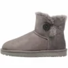 UGG MINI BAILEY BUTTON - Ankle Boots - Grey