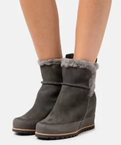 UGG MALVELLA - Wedge Ankle Boots - Charcoal