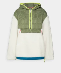 UGG IGGY HALF ZIP - Bomber Jacket - Natural/multi