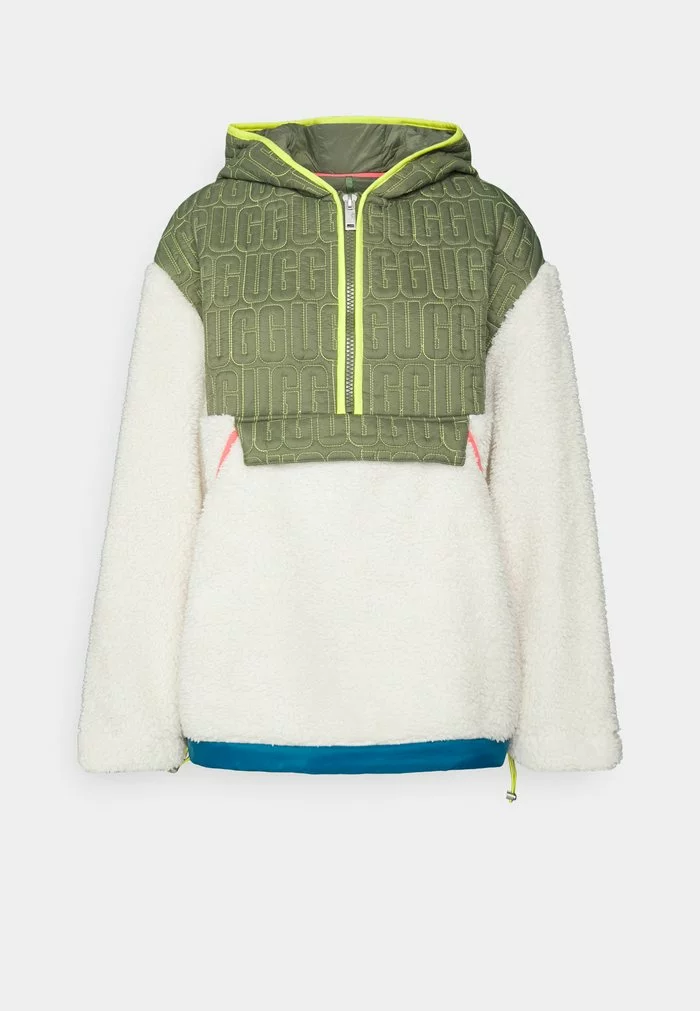 UGG IGGY HALF ZIP - Bomber Jacket - Natural/multi