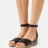 UGG EUGENIA - Wedge Sandals - Black