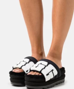 UGG MAXI SLIDE LOGO - Heeled Mules - Black