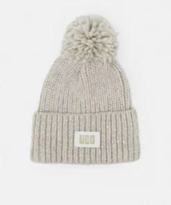 UGG CHUNKY BEANIE POM - Beanie - Light Grey