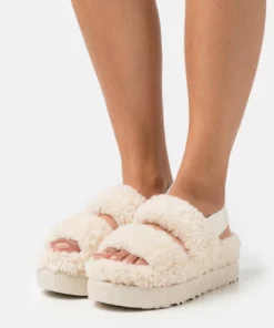 UGG OH FLUFFITA - Platform Sandals - Natural