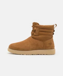 UGG CLASSIC MINI LACE UP WEATHER - Winter Boots - Chestnut